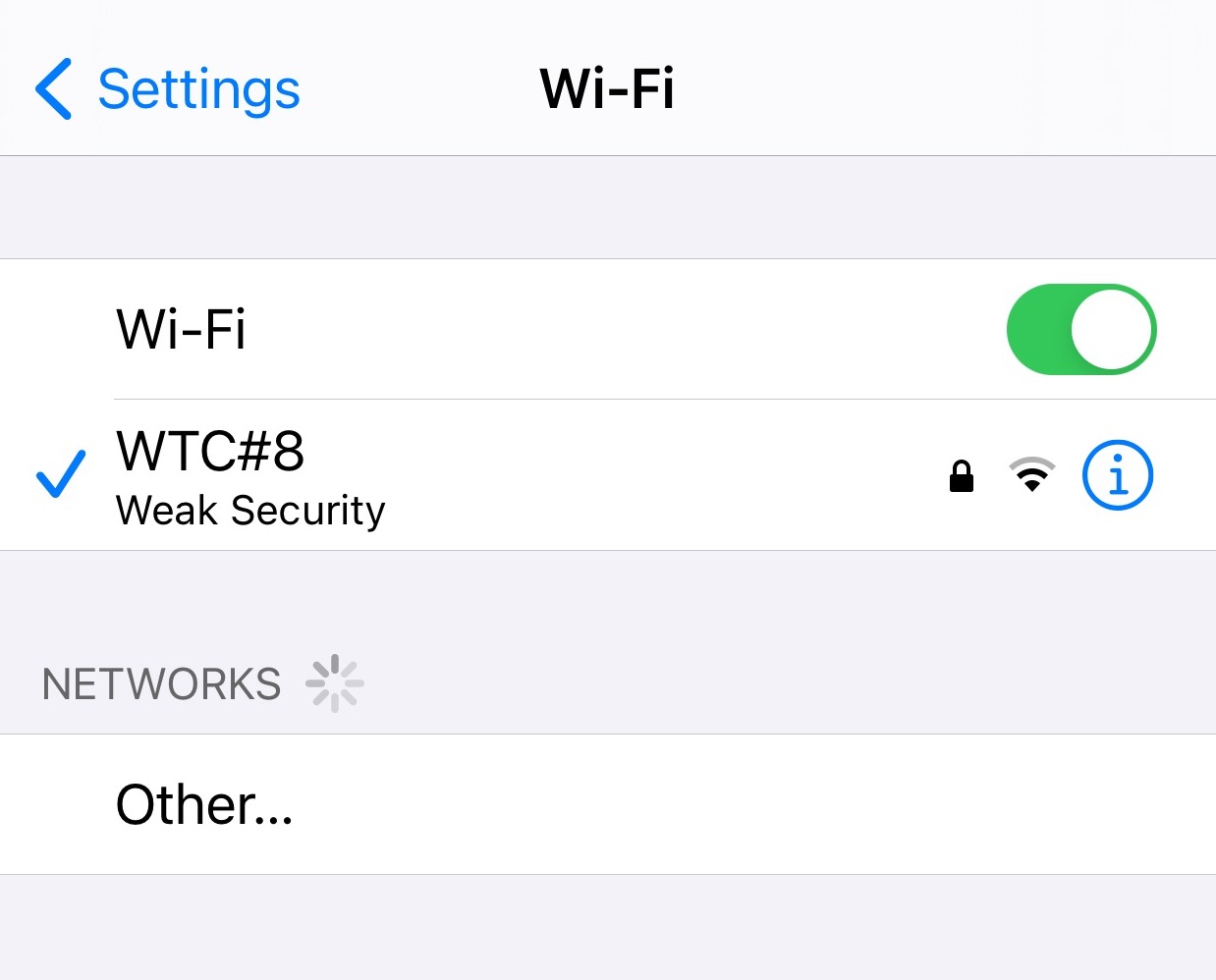 弱いセキュリティwi-fi iPhone