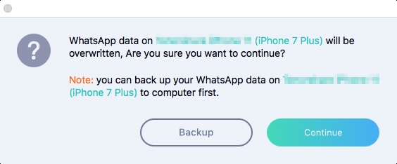iPhoneで上書きされたWhatsAppデータ