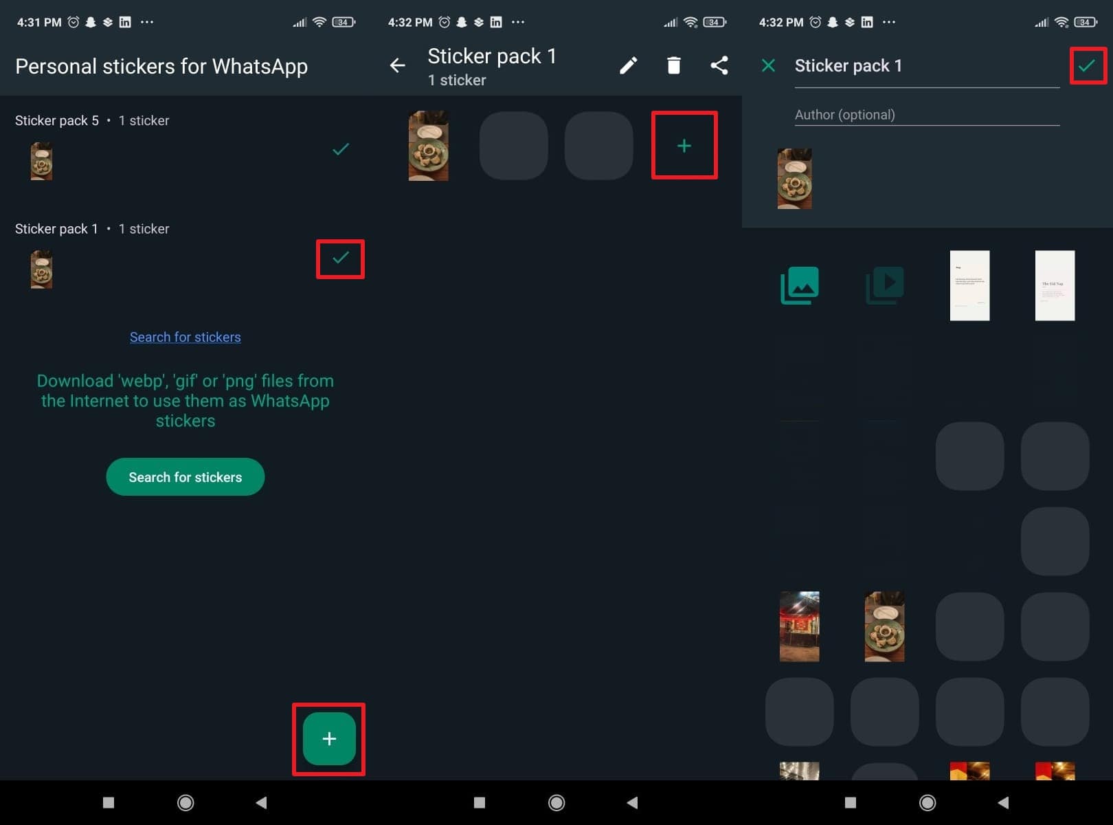 WhatsAppアプリの個人的なステッカーをお試しください